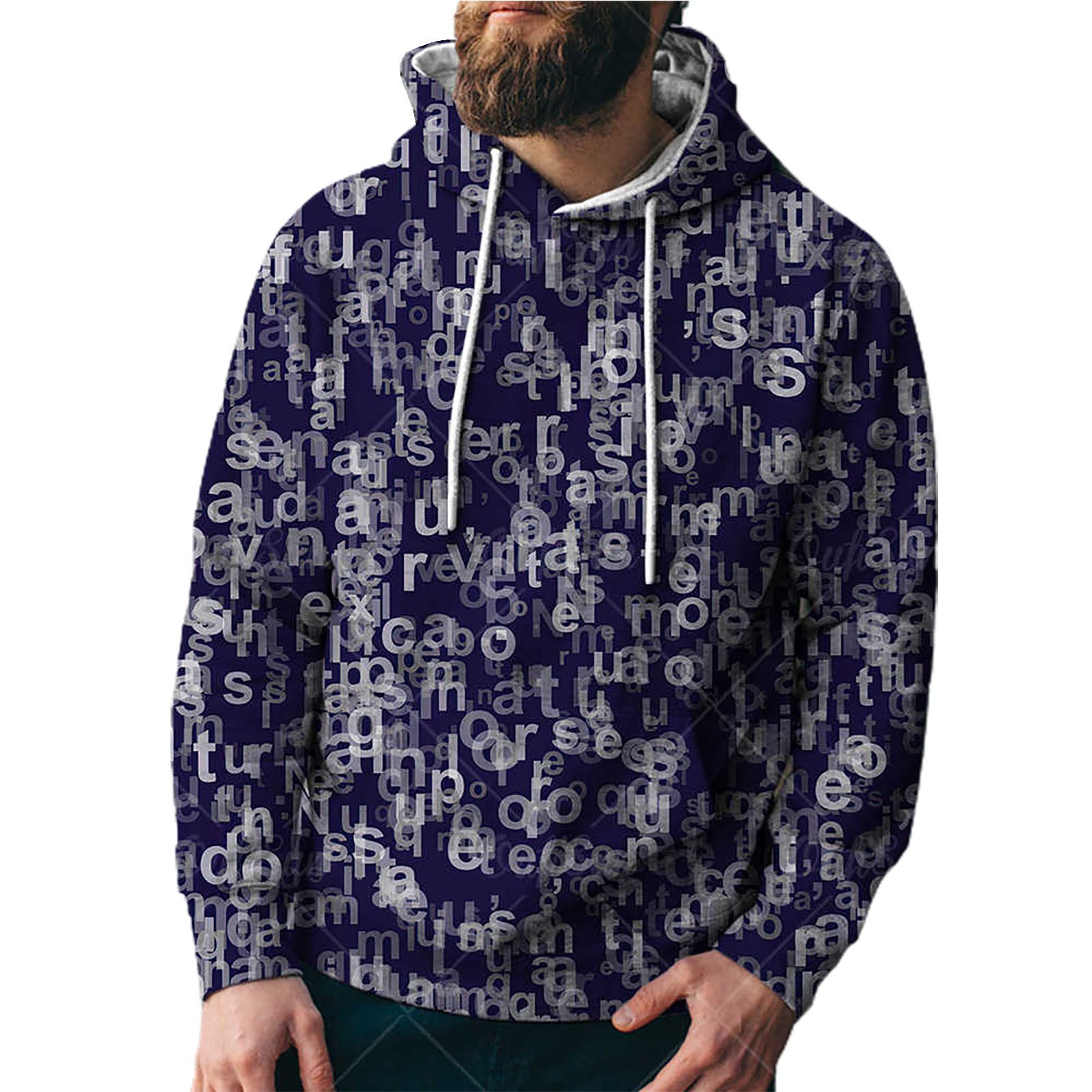 Hoodie Outwear Drawstg Trendy Leisure Hooded Sweatshirt