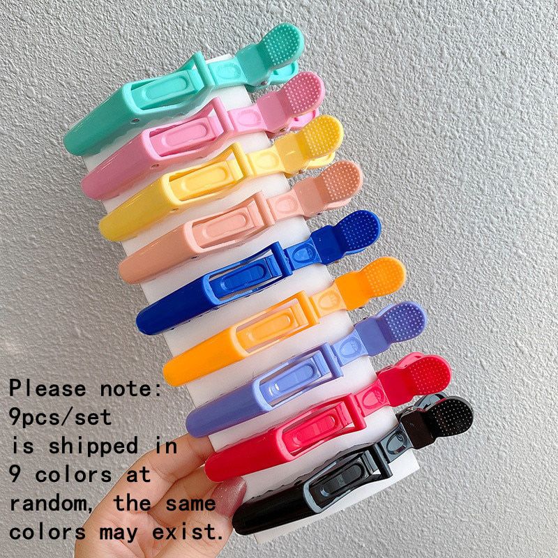6/9 Pcs/set Colorful Hair Sectioning Clip Clamp Hair Grip Hairdressing Salon Tool Professional Alligator Hair Clip for Women