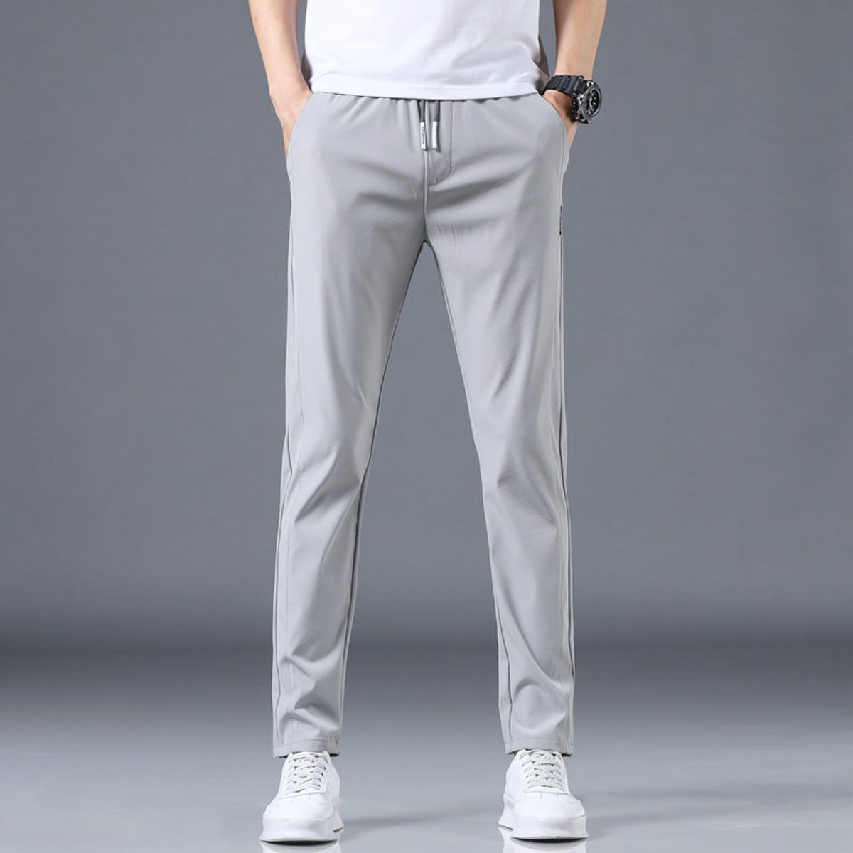 Brand Autumn Men's Casual Pants Men Trousers Male Pant Slim Fit Work Elastic Waist Jogging Trousers Plus Size 28-38