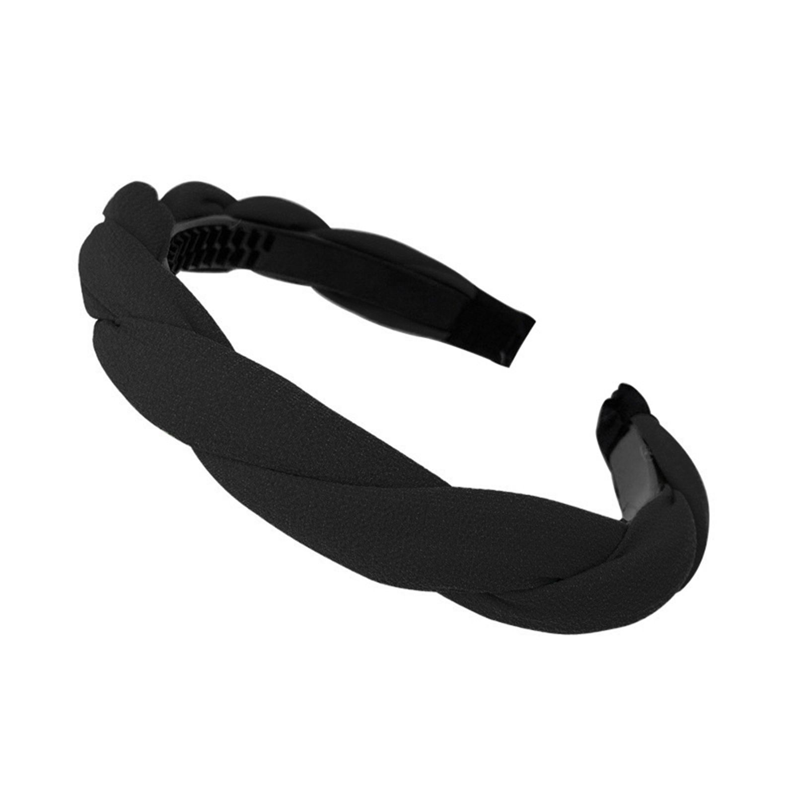 Hair Clasp Lightweight Solid Color Fold Pattern Hair Hoop