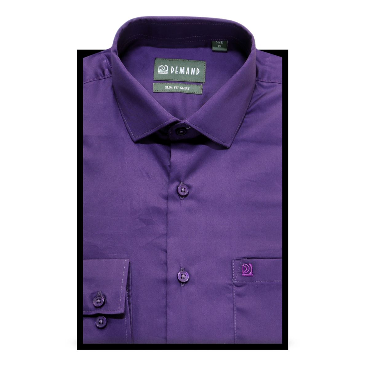 Demand Solid Light Purple Color Slim Fitted Shirt