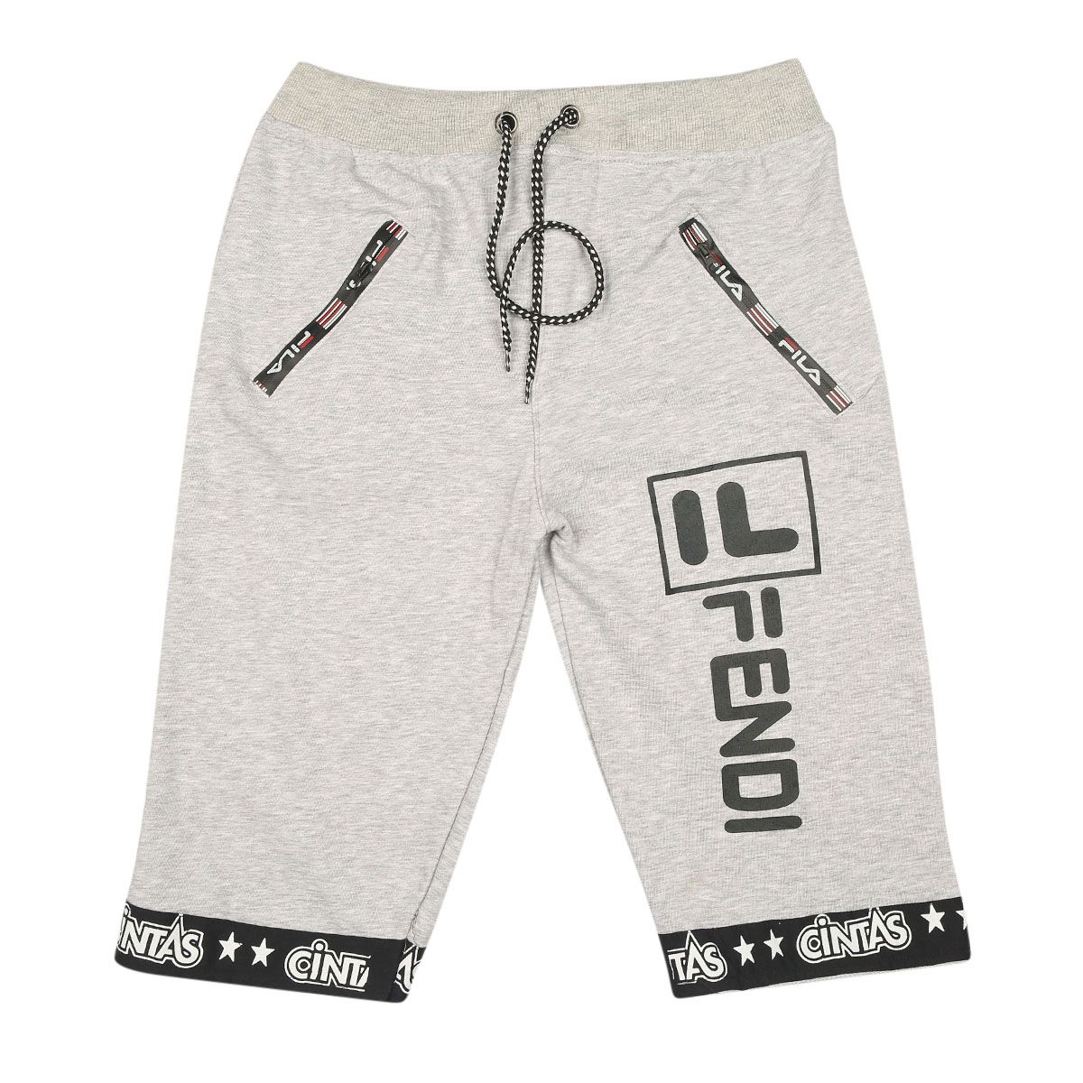 Stylish White And Red Color Three Quarter Pant For Men's
