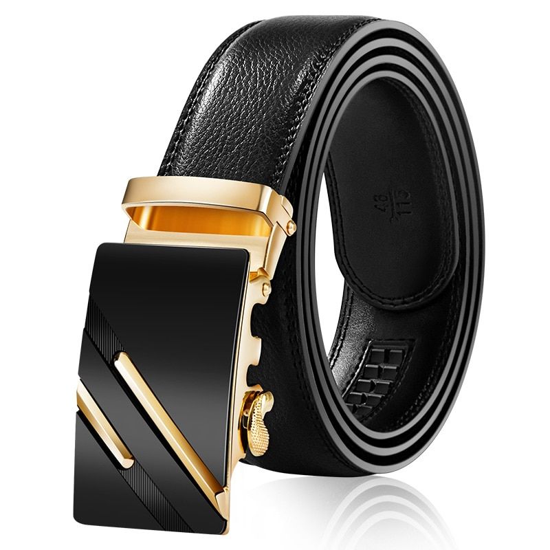 Men Brand Leather Belts Automatic alloy Buckle Leather Man Business Belts Classic Popular Male Belts