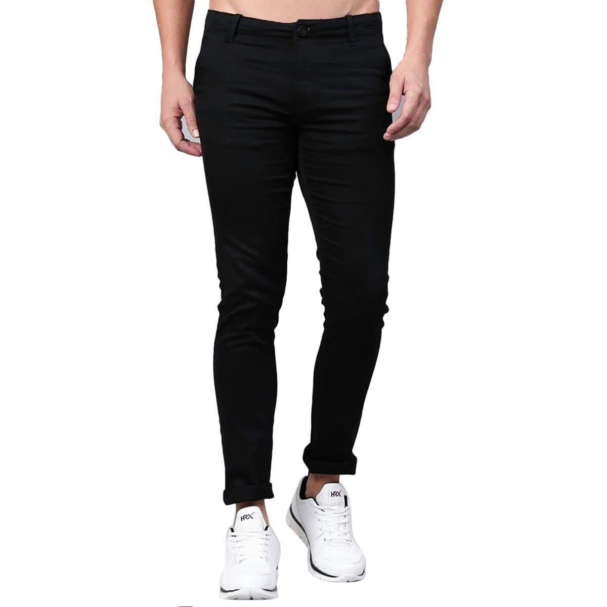 Black Gabardine Pant For Men