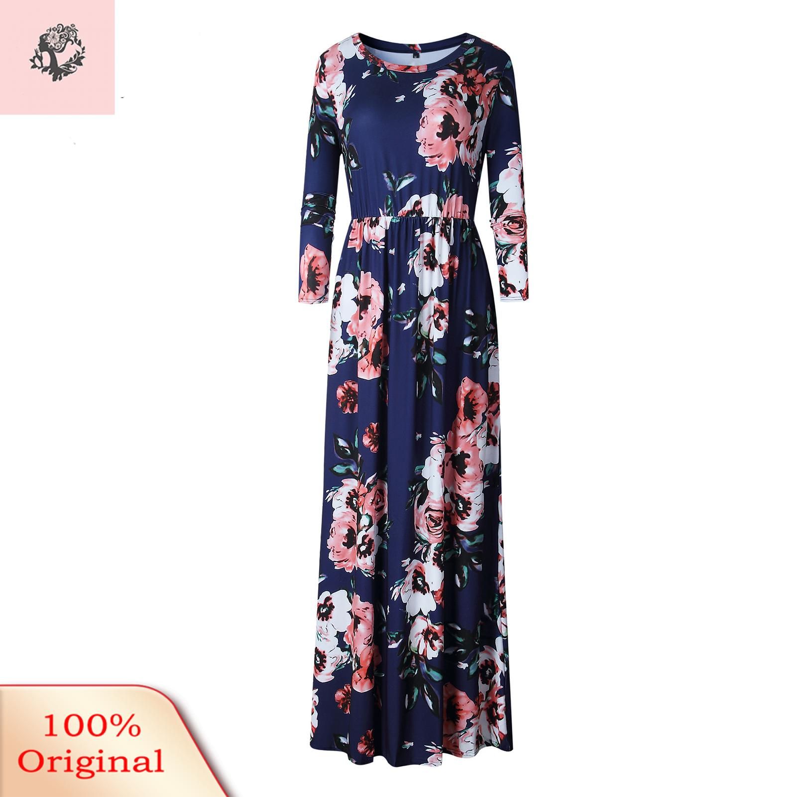 Summer Dress Eye-catching Round Neck Lady Dress