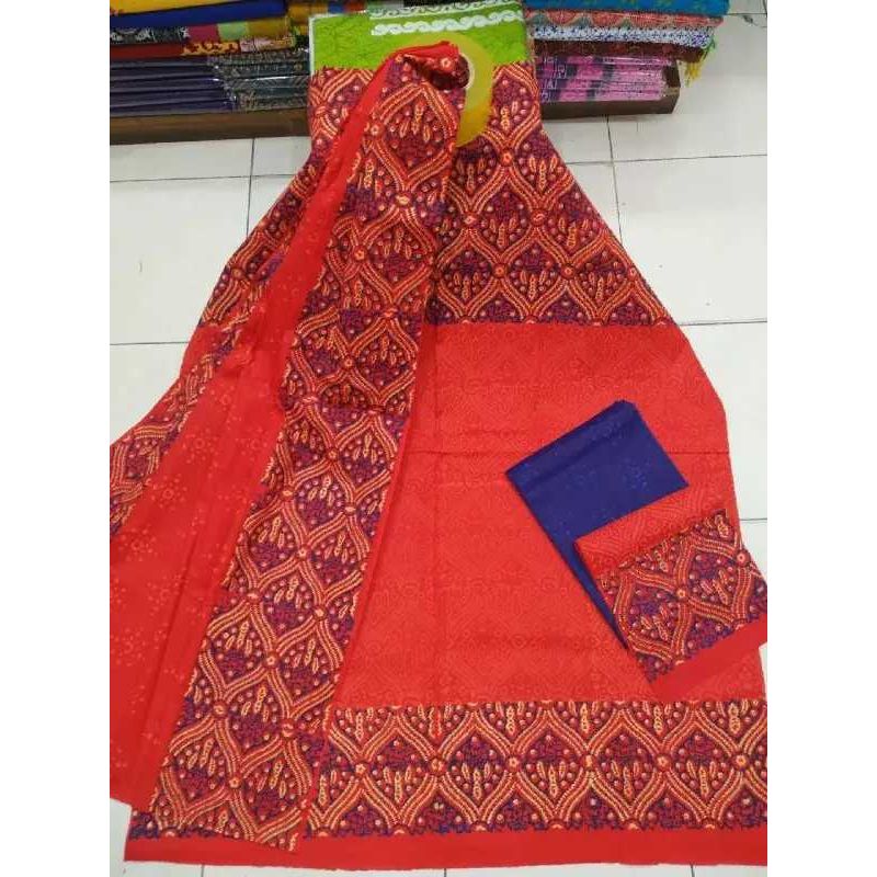 Block Print Cotton Three Piece For Women MA-131