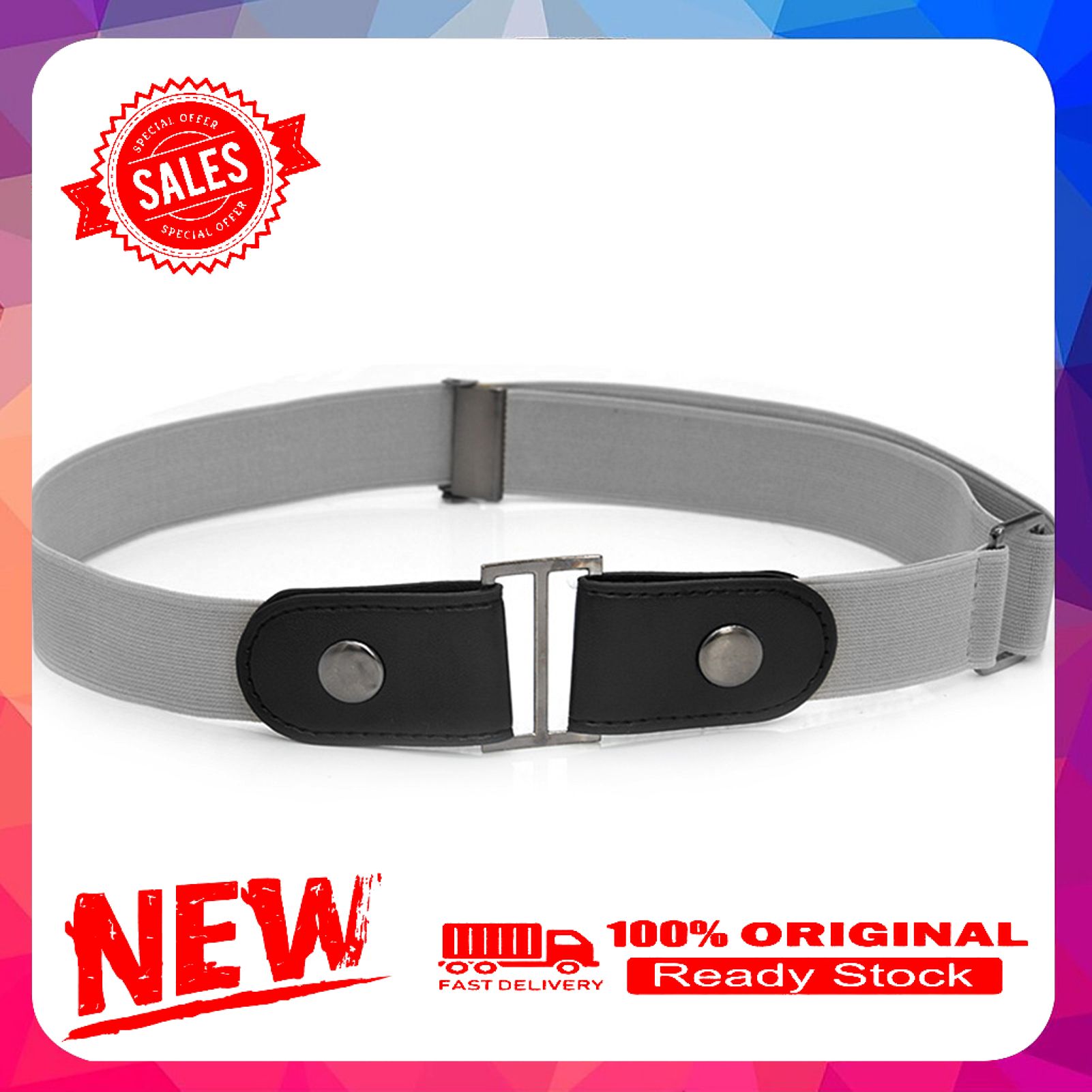 Vist Fox Adjustable Buckle Waist Belt Stretchy Unisex Invisible Simple Jeans Belt Clothes Ornament