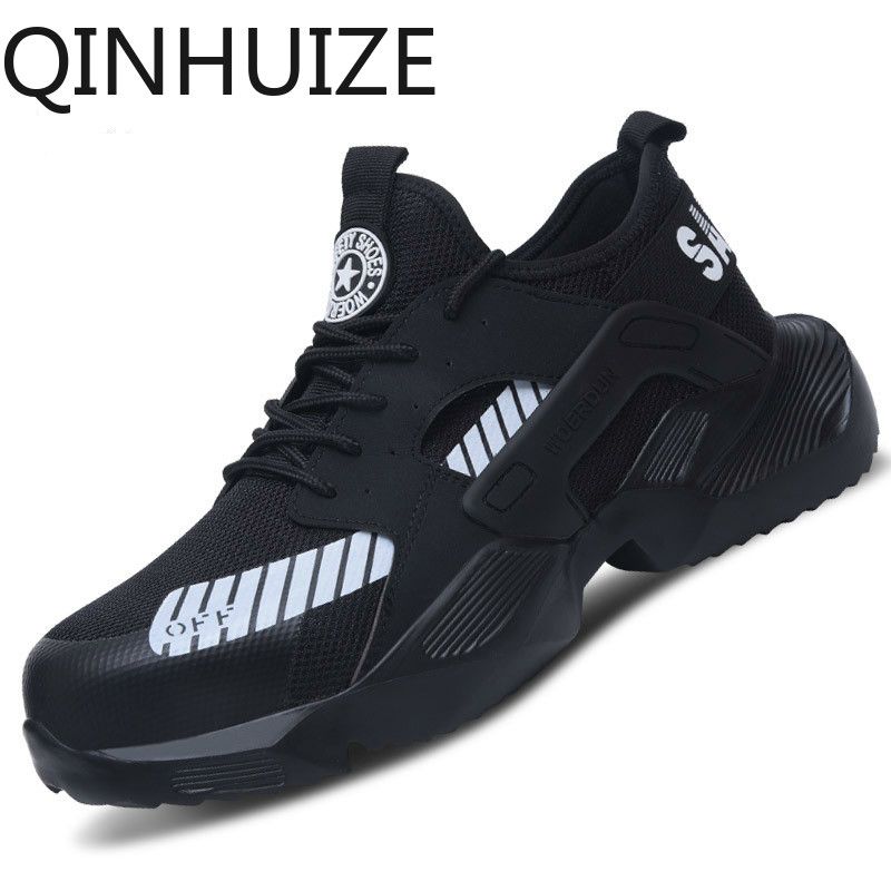 New safety shoes men's smash-proof and puncture-proof summer mesh work shoes deodorant casual work safety boots