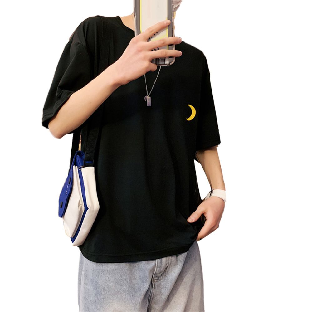 Men Sun Weather Breathable Loose Short Sleeve O Neck T-shirt Tee Top Blouse