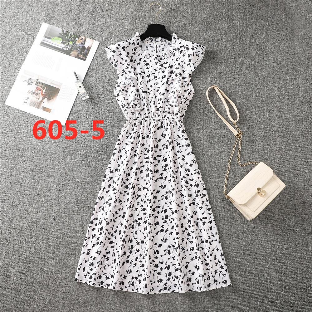 Summer New Women's Elegant Sundress Slim Sleeveless Woman Sundress Ruffles Knee Length Clothes Red Beach Party Dresses For