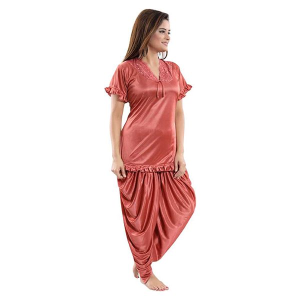 Unique, Comfortable Dhuti Pattern Style Night Dress (2 Part) -11