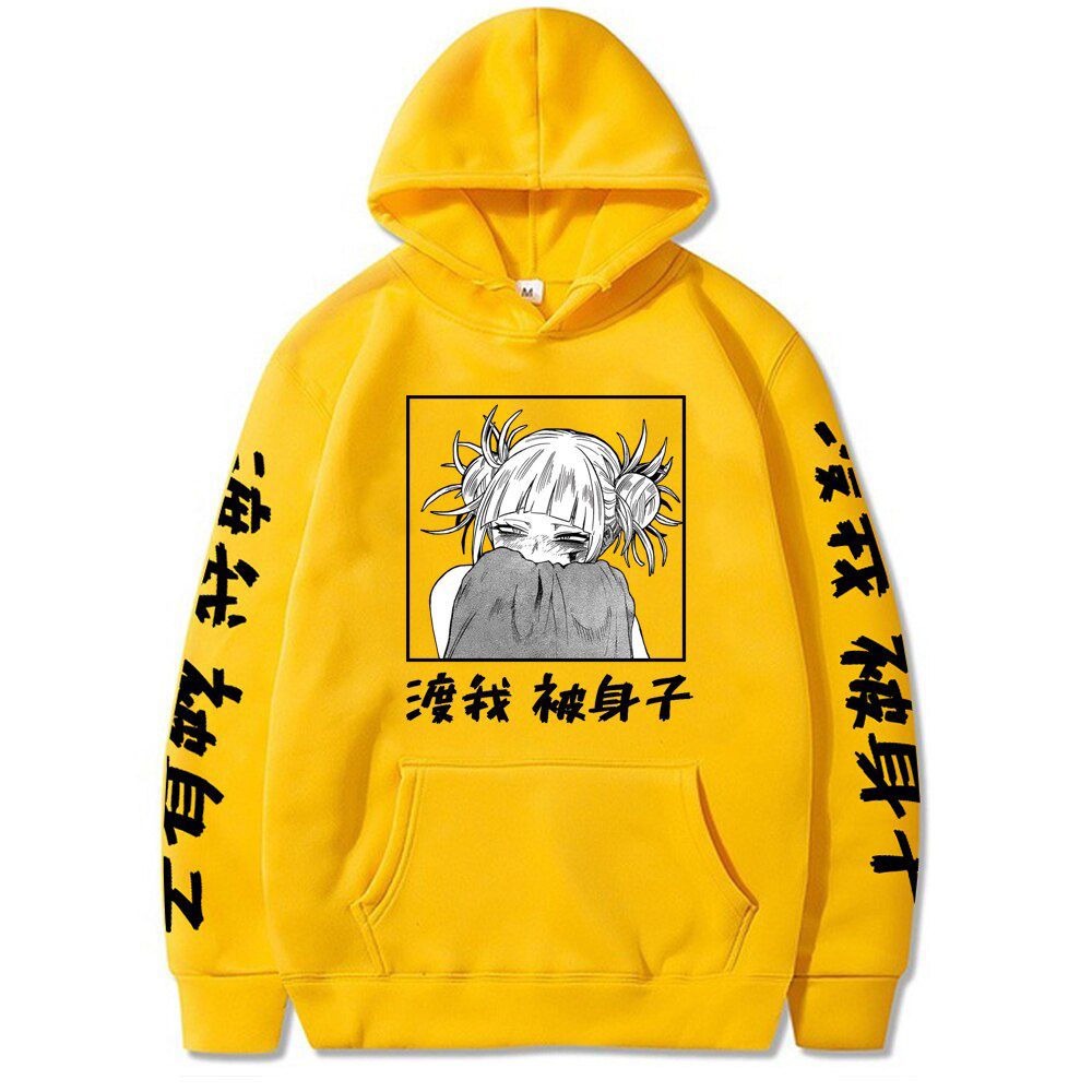Kawaii Japanese Anime My Hero Academia Hoodies Men Funny Cartoon Himiko Toga Graphic Harajuku pullover Tops