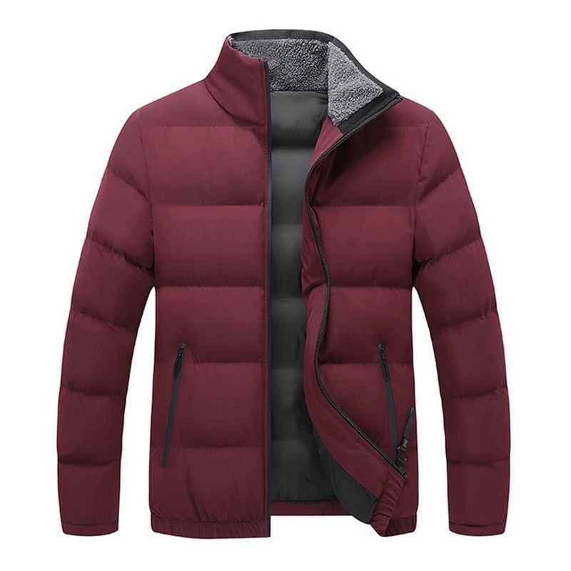 Men's Parka Side Striped Thicken Warm Jackets Coats Winter Hooded Windproof Parkas Jacket Windbreak Outwear