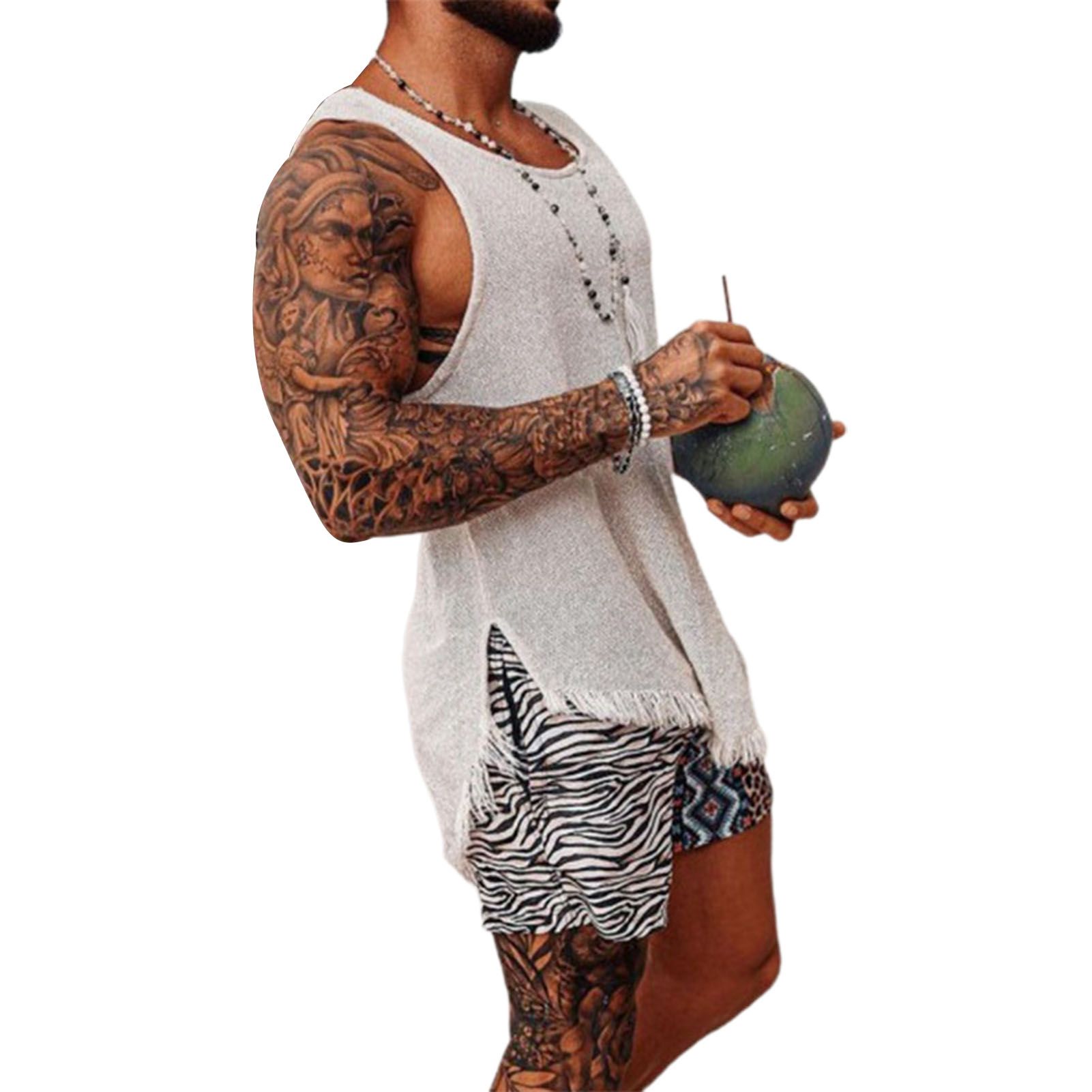 Summer Tank Top Ripped Round Neck Knitted Summer Tank Top
