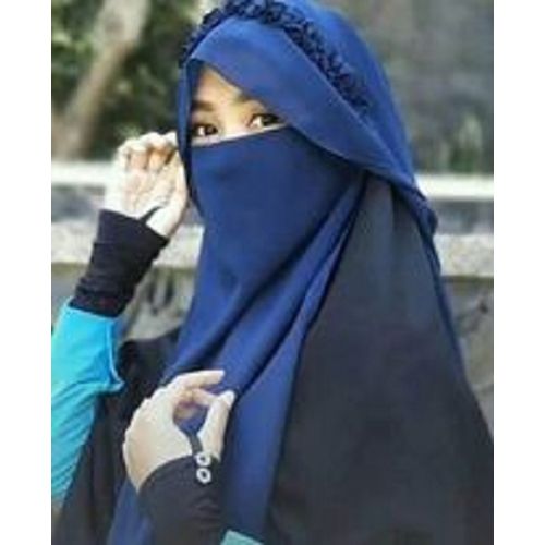 NIQAB MUSLIM HIJAB (CROWN) 2 LAYERS ISLAMIC Face Cover