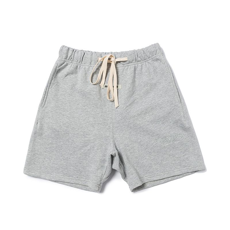 FEAR OF GODs Essentials Spring Summer  Solid Color Cotton Men's Multi-line Reflective Shorts Essentials High Street Sports Casual Hip-hop Five-point Pants Men and Women Shorts Men's Clothing
