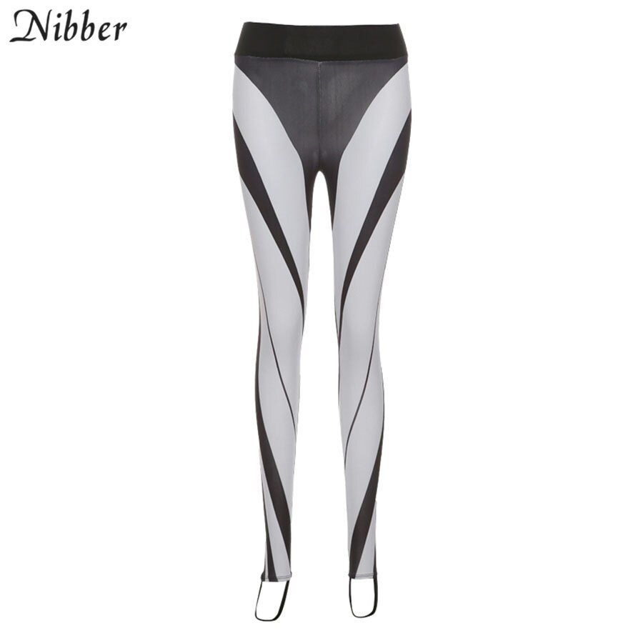 High Street Casual Pants For Women Solid Skinny Stretch Trousers Autumn Club Streetwear Female Leggings Pants Hot