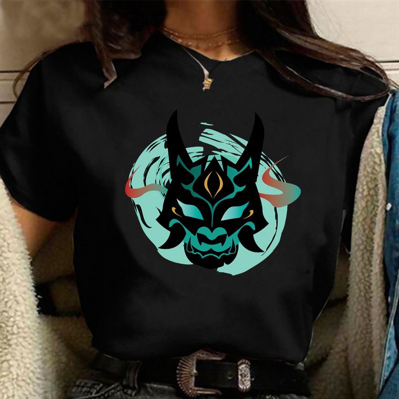 Genshin Impact Hu Tao T Shirt Uni Kawaii Summer Tops Men/women Game Graphic Tees Harajuku Cartoon T-shirt Funny Keqing Male