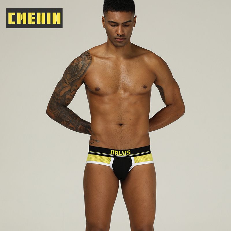 CMENIN Soft ORLVS (1 Pieces) T Back Men Underwear thongs Breathable Mesh G String thongs Cotton Pouch Underpants Jockstrap OR195