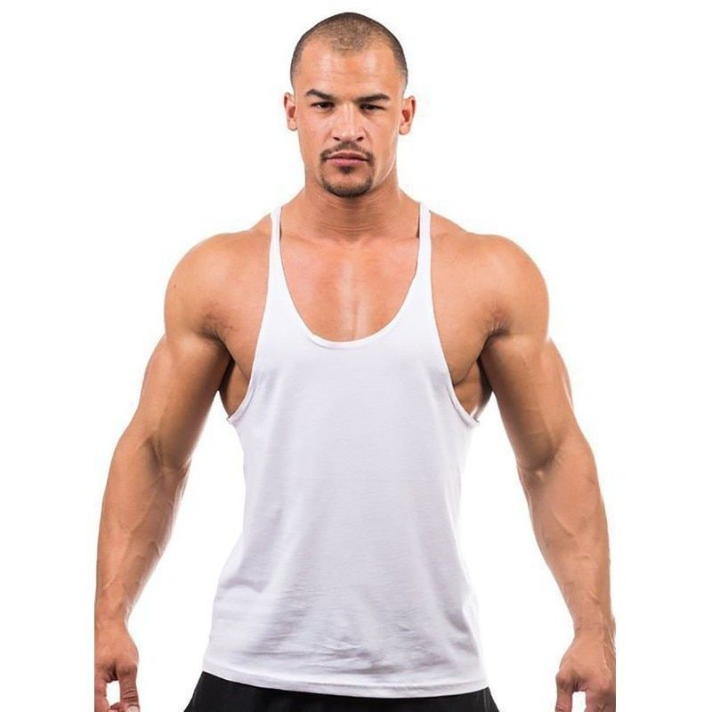 Gyms TaTop Vest Men Fitness TaTops Male Bodybuilding solid slim Plain Tops Plus Size Corssfit Sleeveless Vest