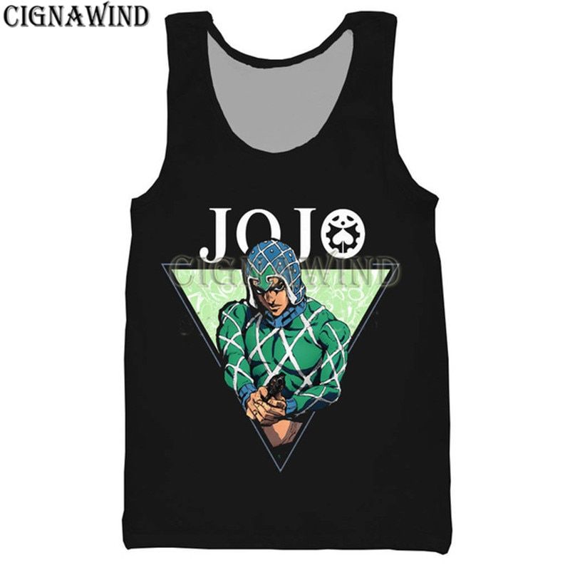 cool vest men/women anime JoJo Bizarre Adventure 3D print vests uniHarajuku style Bodybuilding streetwear Tops
