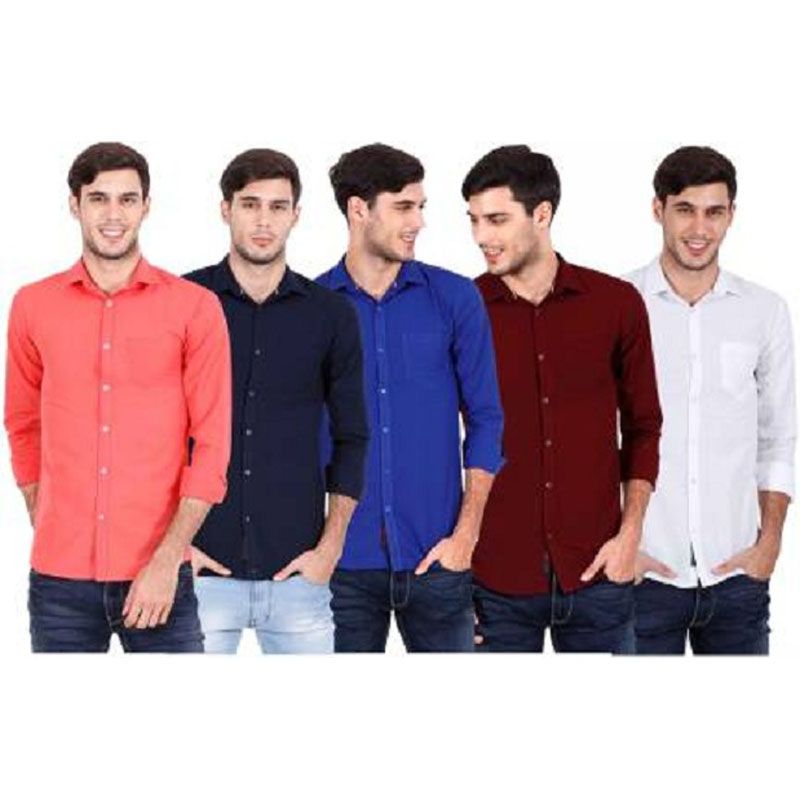 Pack of 5 combo Fashionable Full sleeve shirt.