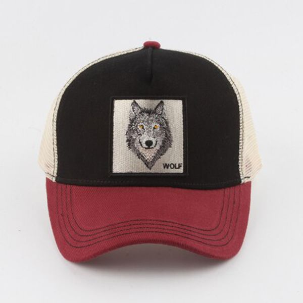 Animals Embroidery Baseball Cap Men Hip Hop Dad Hats Summer Breathable Mesh Sun Cap Gorras Streetwear Bone