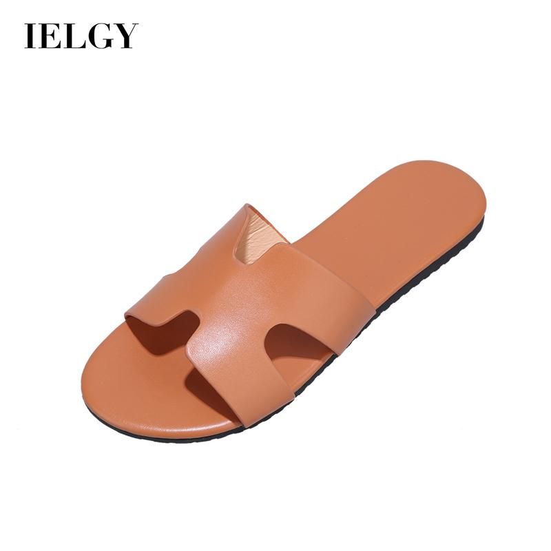 IELGY home H type flat bottom multi-color optional non-slip soft bottom Korean style fashion slippers bathroom Korean style