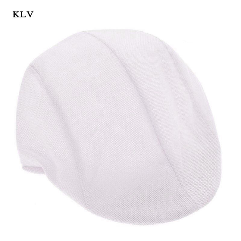 Men Golf Driving Flat Cabbie Newsboy Unisex Herringbone Duckbill Hat Cap