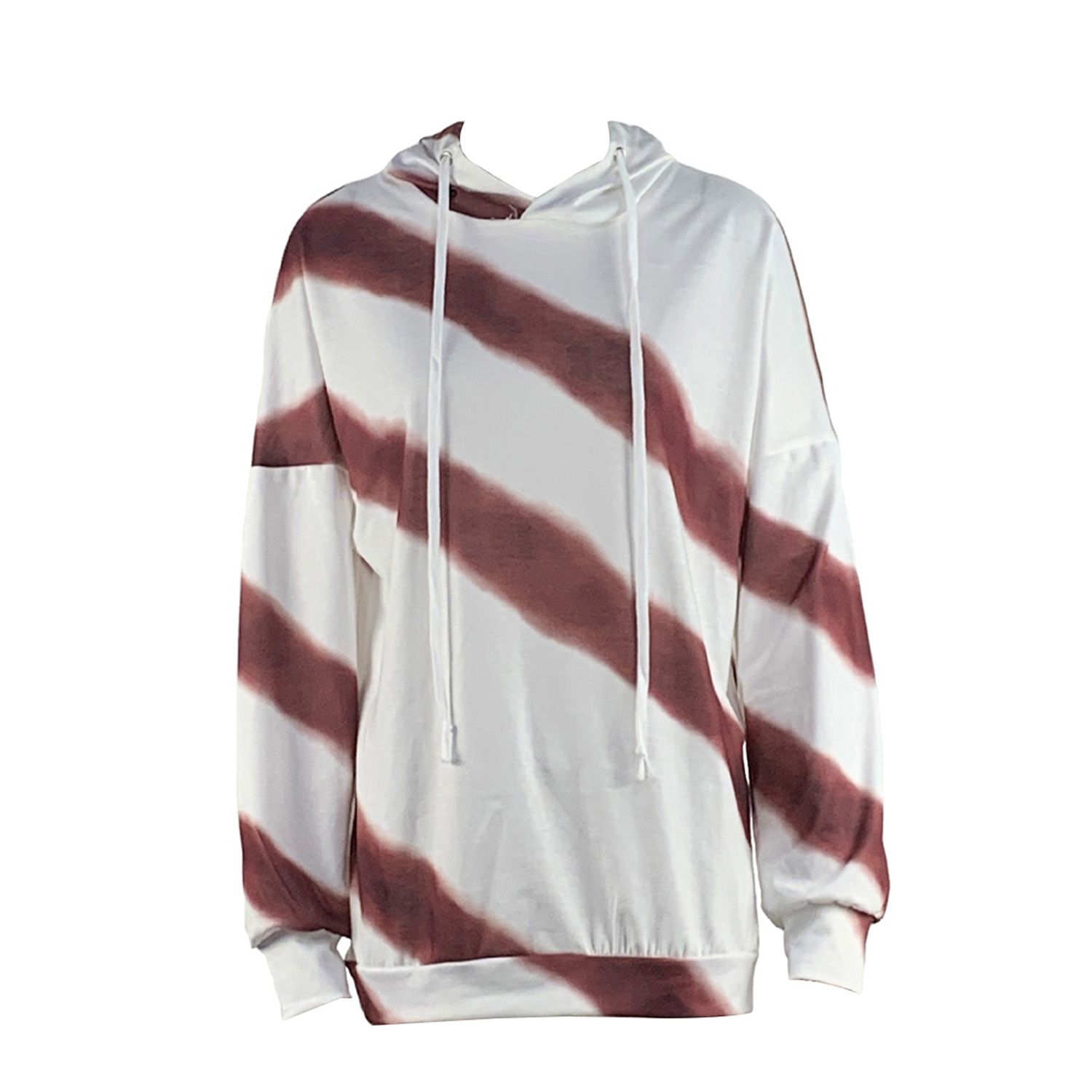 Women Fashion Long Sleeve Tie-dye Print Hoodie Casual Loose Hooded Tops for Women Ladies