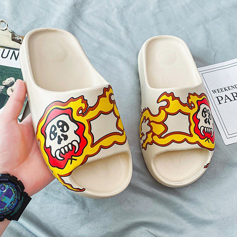 Slides Women Slippers Indoor House Slippers Graffiti Casual Beach Slipper Eva Quality Cartoon Shoes