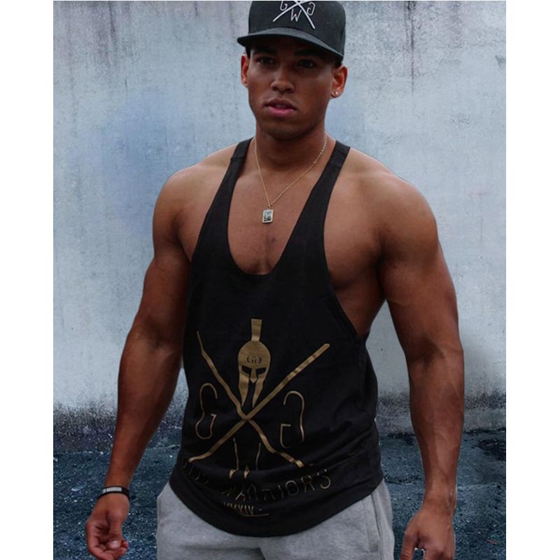 Men's Bodybuilding TaTop Gym Stringer Y-Back Gym Muscle Racerback Sleeveless vest