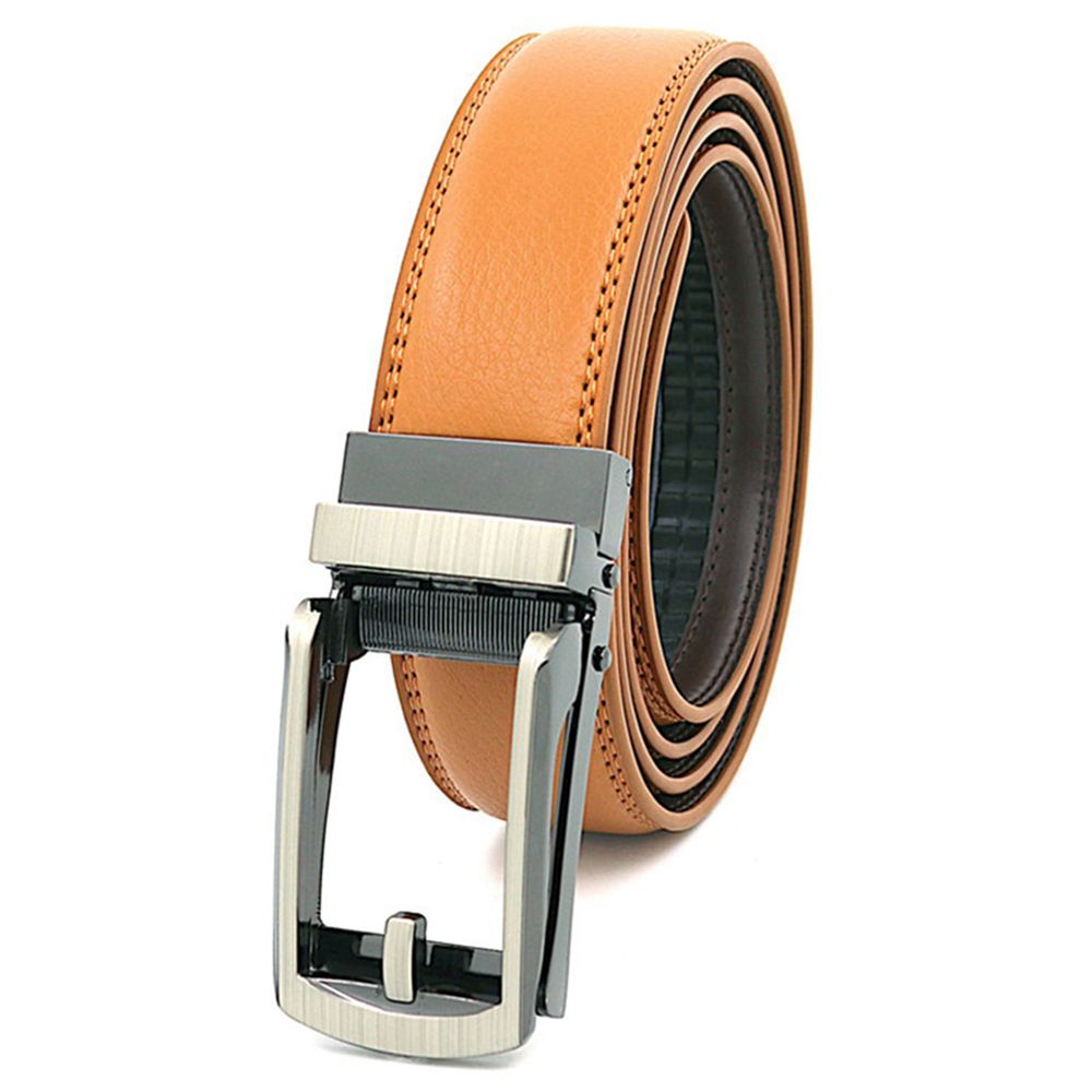 Leather Ratchet Belt No Holes Multipurpose Jeans Pants Fashion Belt for Men Women Business Daily Gift d88