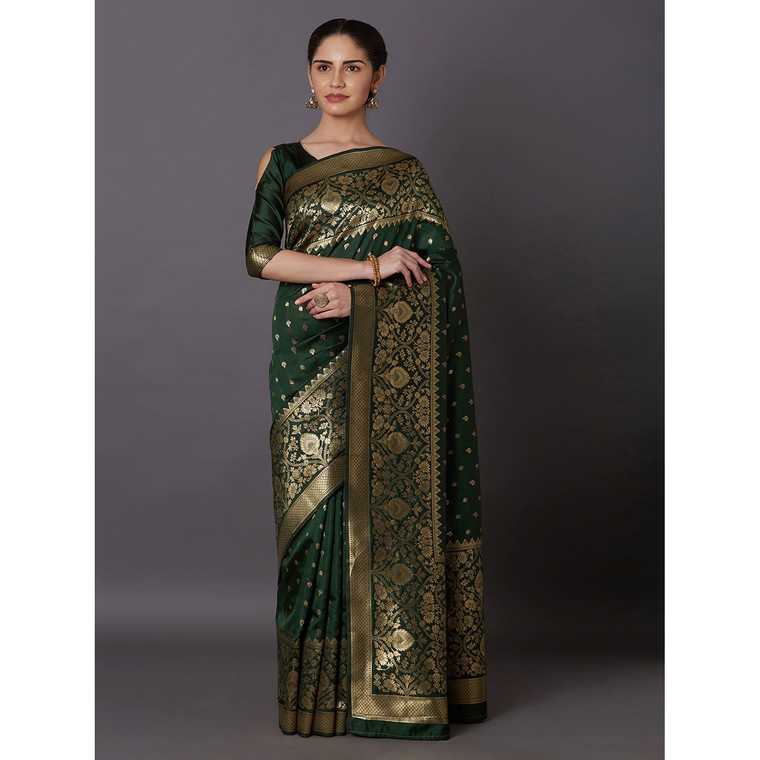 Glamour & Glorious Marvelous Gorgeous New Design High Quality Printed Silk Saree With Gorgeous Blouse Piece for Woman-291