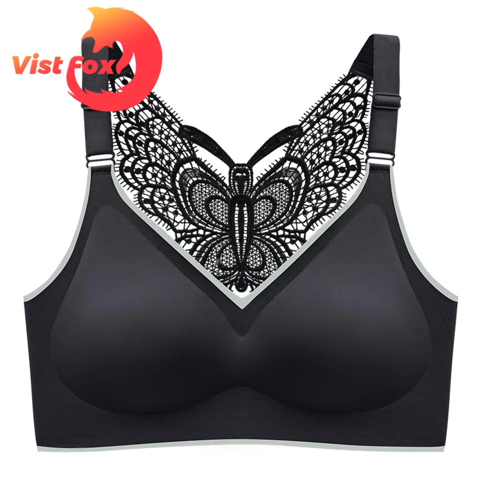 Vist Fox Women Underwear Wireless Push Up Stretchy Sport Brassiere