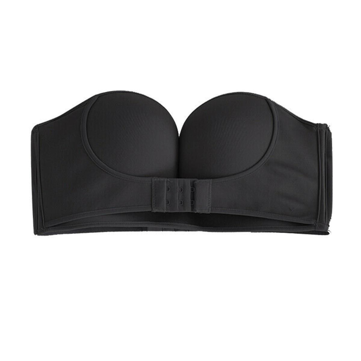 Women Strapless Front Buckle Wireless Bra Push up Bralette