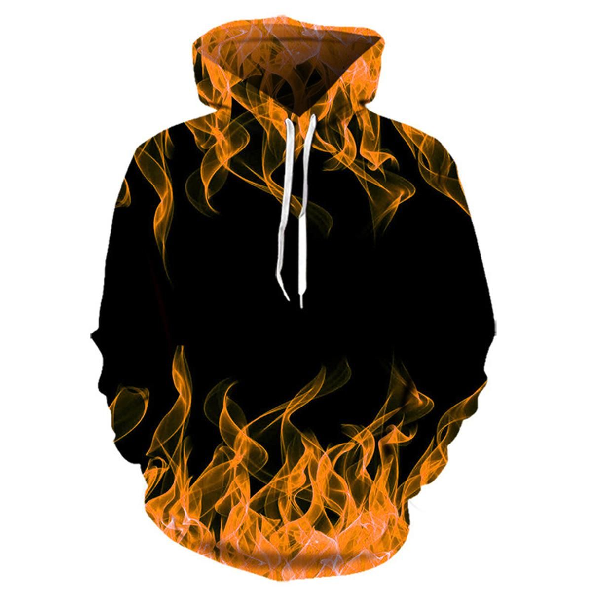Sunnyheart Sweatshirt 3D Print Full Sleeve Pockets Sweatshirt For Men