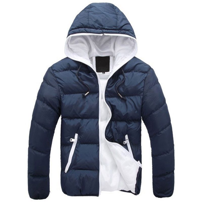 Plus Size 4X Men's Thick Warm Coat Male Snow Parkas Warm Clothing Outerwear Winter Hooded Zipper Jacket