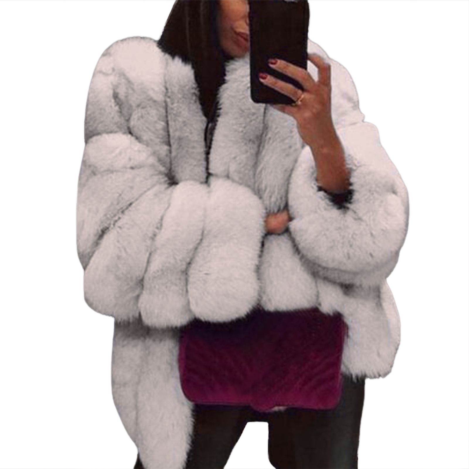 Women Jacket Long Sleeve Elegant Winter Coat