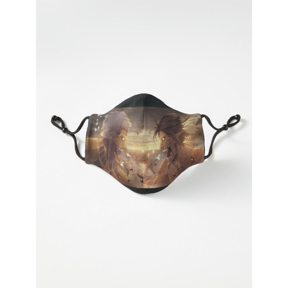 Eren Yeager vs Reiner A_ttack on T_itan AOT Six Layer Face Mask Tiktok Mask For Men And Women Gaming Mask With Adjustable Ear Loop And Digital Print Face Mask Graphics Print Anime Mask