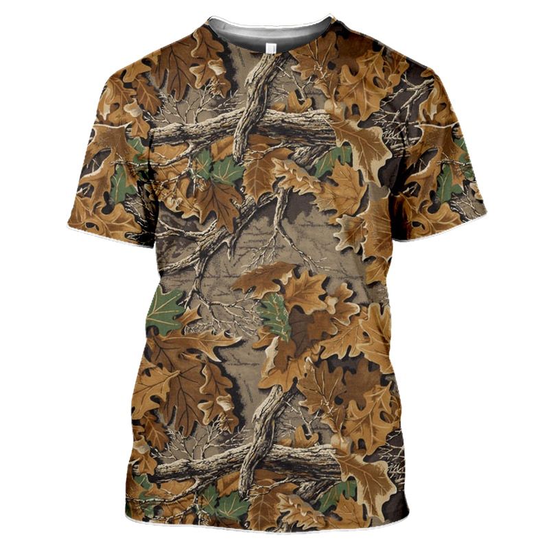 3D Printed  Men's T-shirt Men's And Women's Funny T-Shirt Homme Fashion Forest Leaves Short Sleeve Hop T-Shirt Couple H