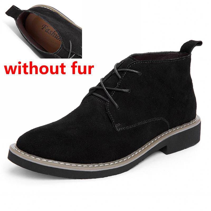 High Quality Men Leather Boots Fashion Men Winter Shoes Brand Male Leather Boots Men Ankle Boots Snow Shoes