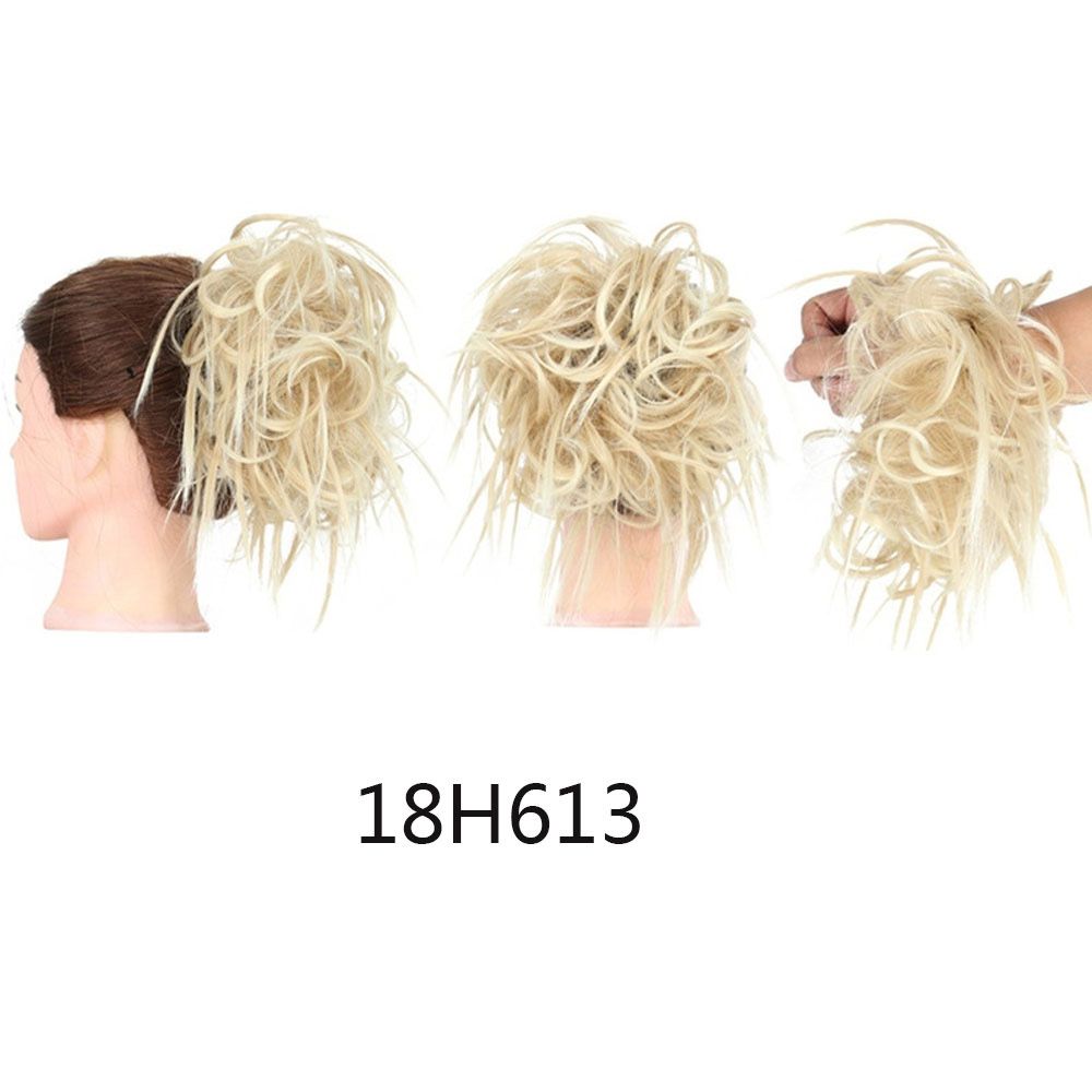 【BestGO】13 Colors Women Wrap On Hair Piece Hair Accessories Elastic Band Ponytail  Synthetic Hair Messy Hair Scrunchie Chignon Hair Extension