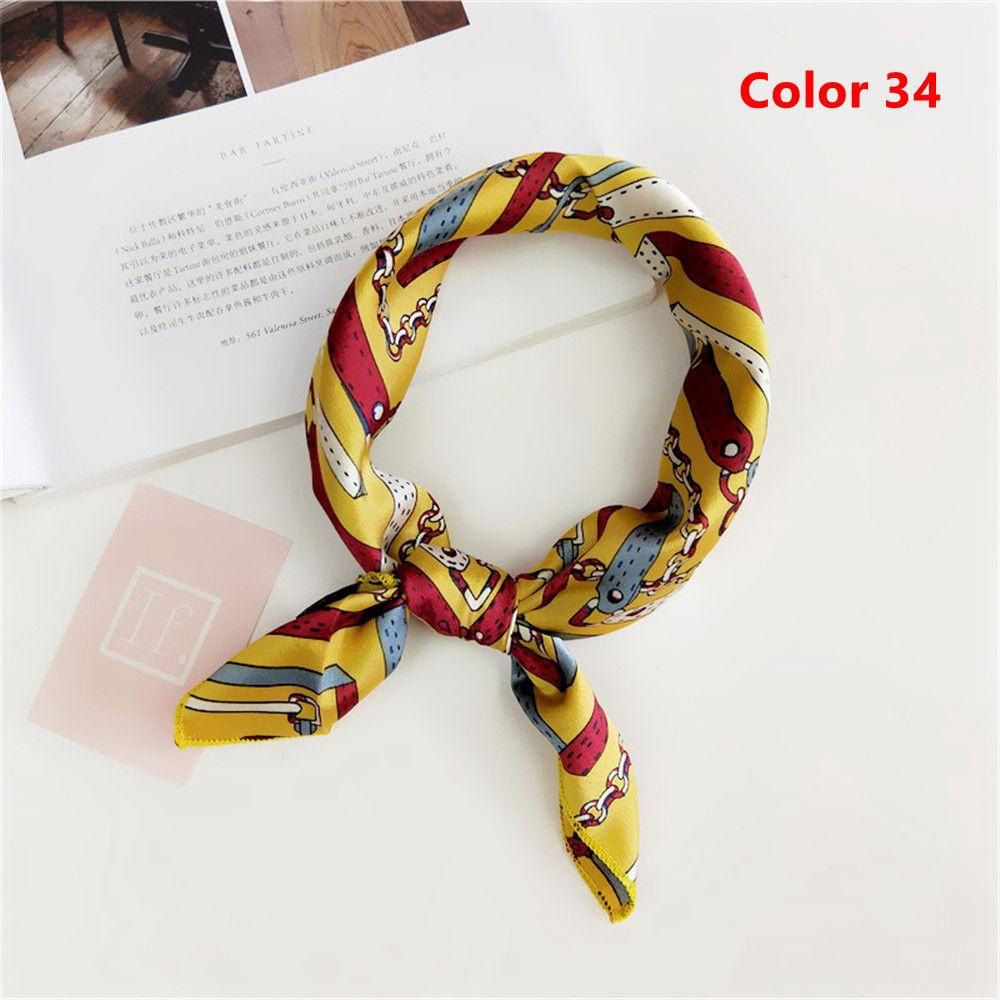 【ALLGOOD】Vintage Women Head Neck Square Scarf Hair Tie Band Silk Feel Satin