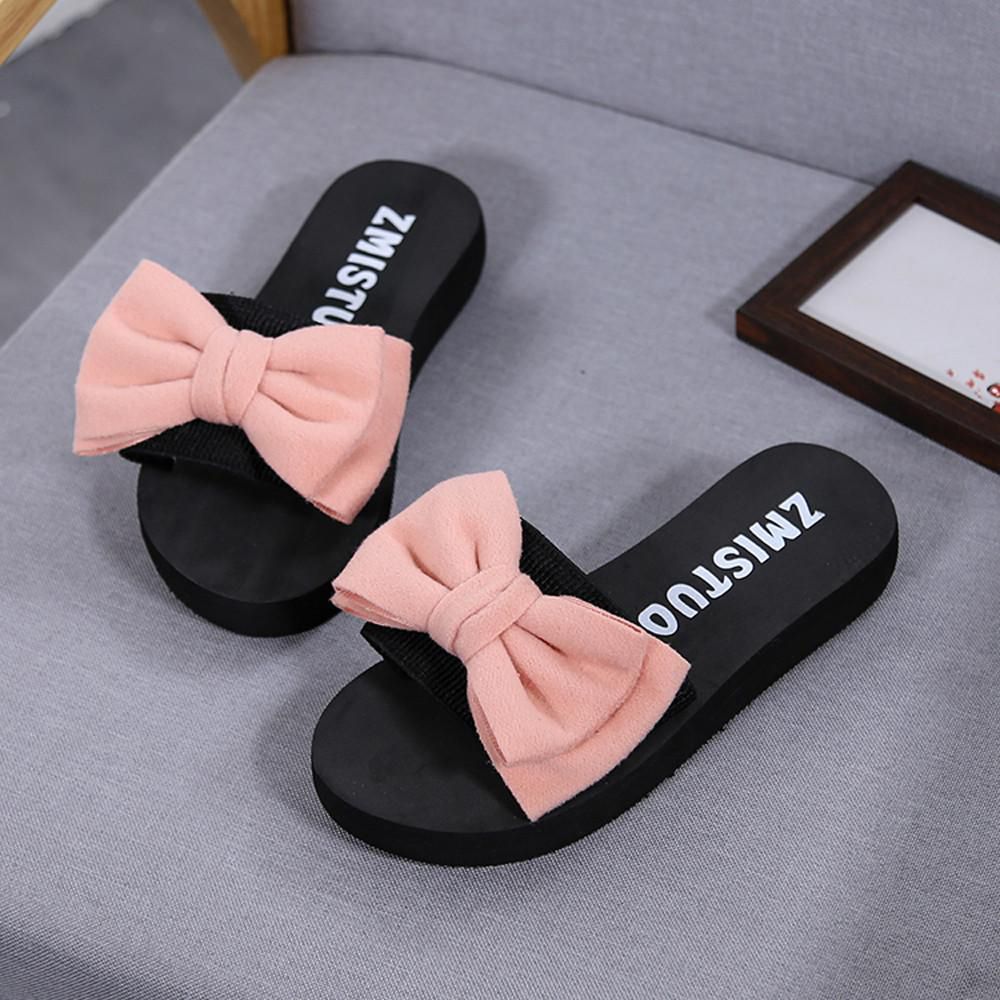 Women Bow Summer sandal
kasuts house slippers Indoor Outdoor Flip-flops Beach Shoes 36-40 womenshoes
