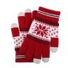 Uni Christ Full Finger Touch Screen Snowflake Knitted Thick Warm Gloves