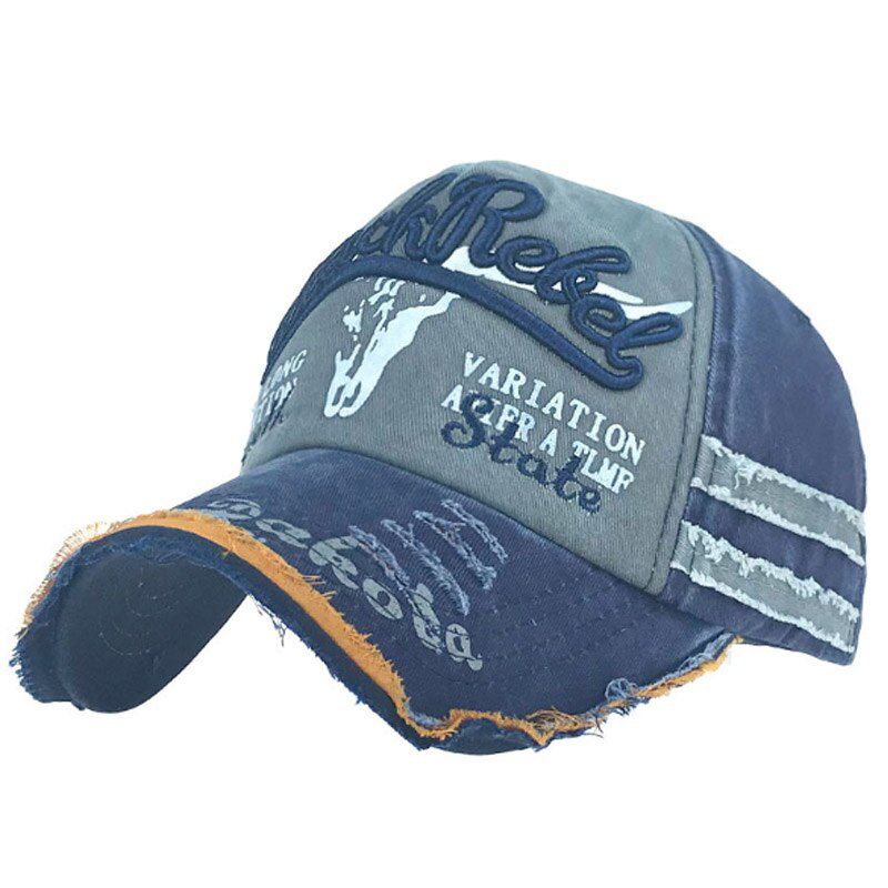 6 Washed Denim Snapback Caps Autumn Letter Men Women Baseball Cap Sunblock Beisbol Casquette