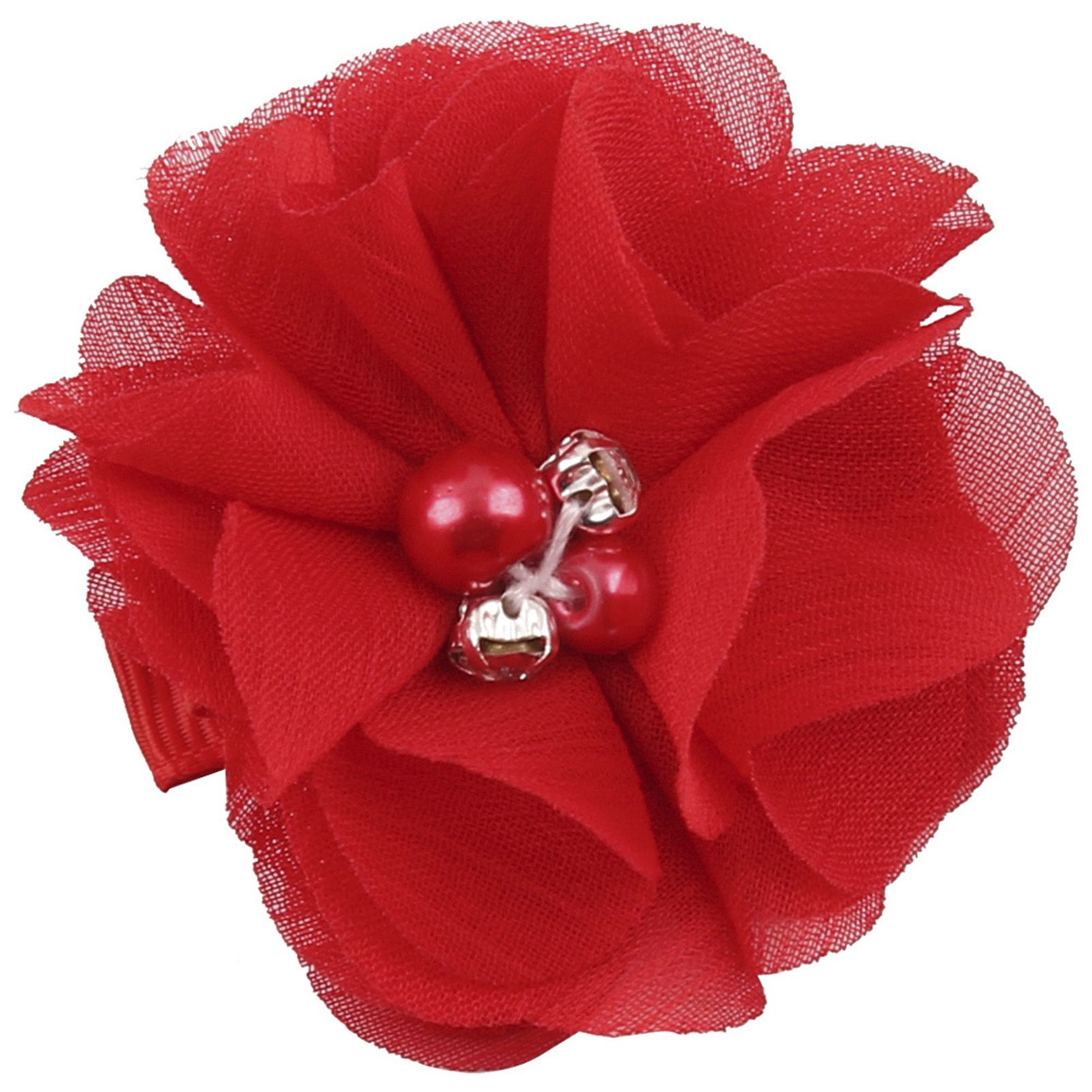 Chiffon Flowers Clips Attrtive Decorative Kids Chiffon Flowers Clips