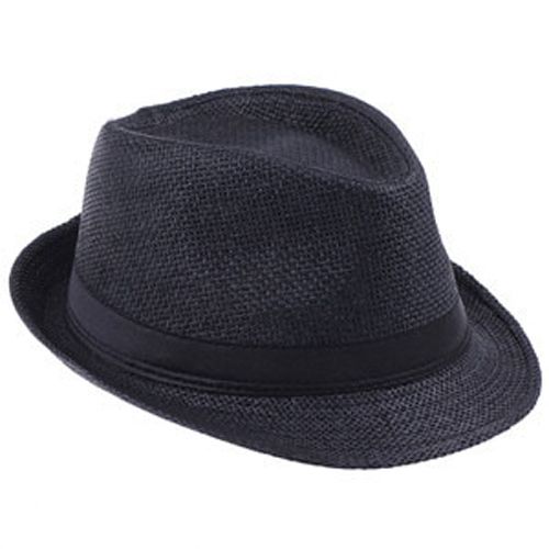 child hat Summer Beach Sunhat Fedora Trilby Straw Hat boy girl Gangster Sun Cap Fit For Kids Children