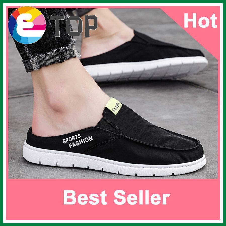 Higher QualityKorean Half Shoes for men Half Slippers Sandals Loafers for men New Fashion Shoes